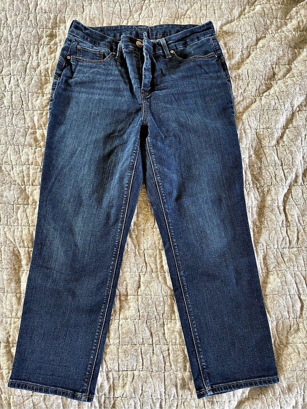 Chico's So Slimming The Sculpting Crop Jeans Blue Size 0.5